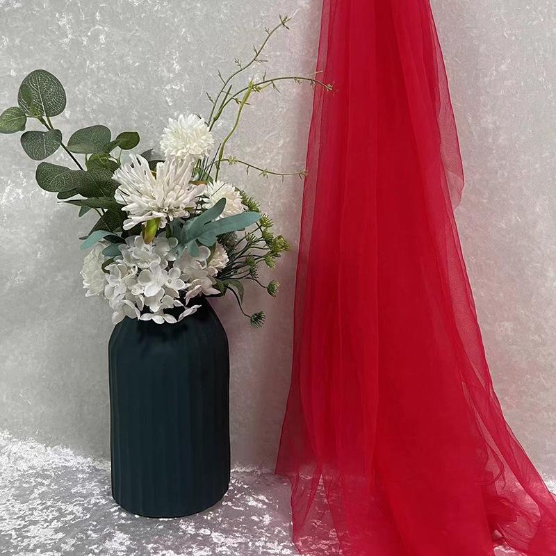 Green Soft Yarn Curtain Net for Kindergarten Decoration, Scene Layout, Wedding Backdrop, and Dress Fabric