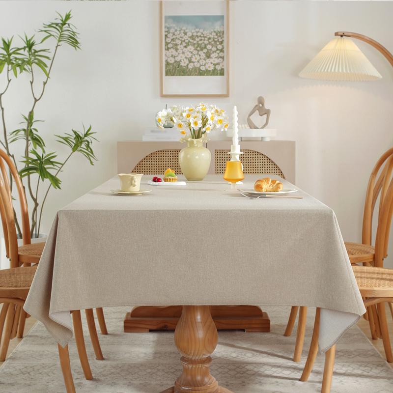 White Rectangular  Tablecloths Washablecoffee Table Living Room Table Decoration And Accessoriestable Covers