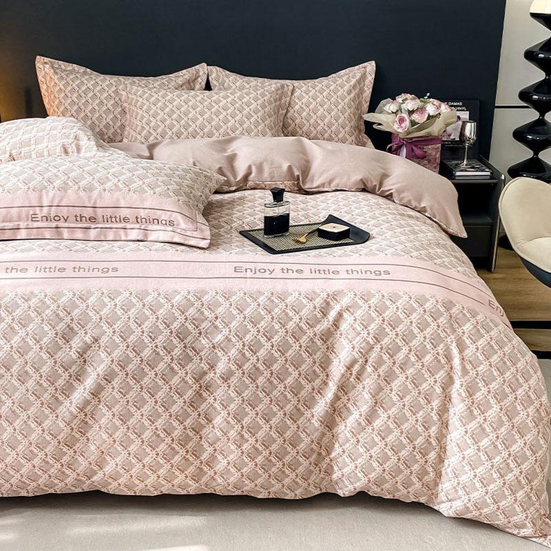 Luxury Thick 100% Cotton Printed Bedding Sets Super Soft Brushed Skin Friendly Duvet Cover Set Autumn and Winter Bed Linens