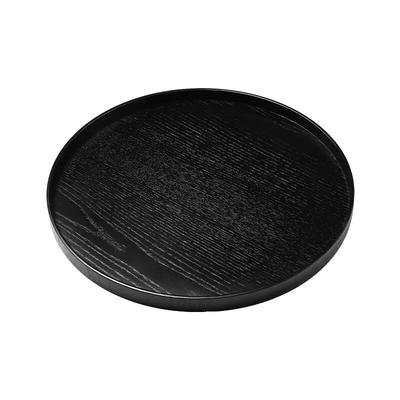 Danshi Zhiyuan Japanese Style Black Wooden Round Serving Tray