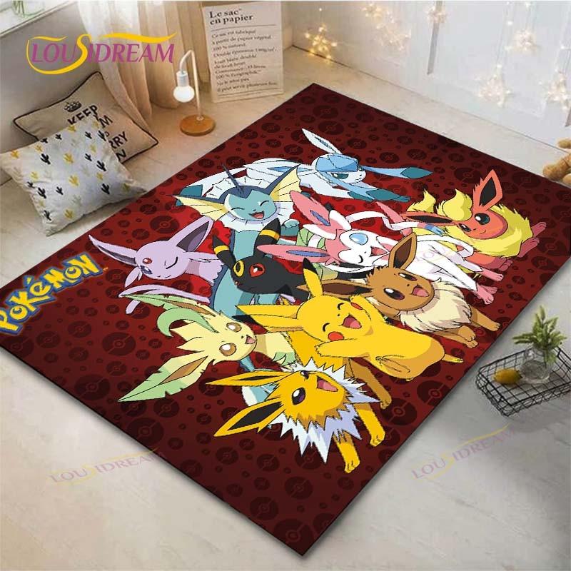 Pokémon Pikachu Teppich Wohnzimmer Schlafzimmer Bettvorleger Arbeitszimmer Computerstuhl Heimtextilien Fußmatte Teppich