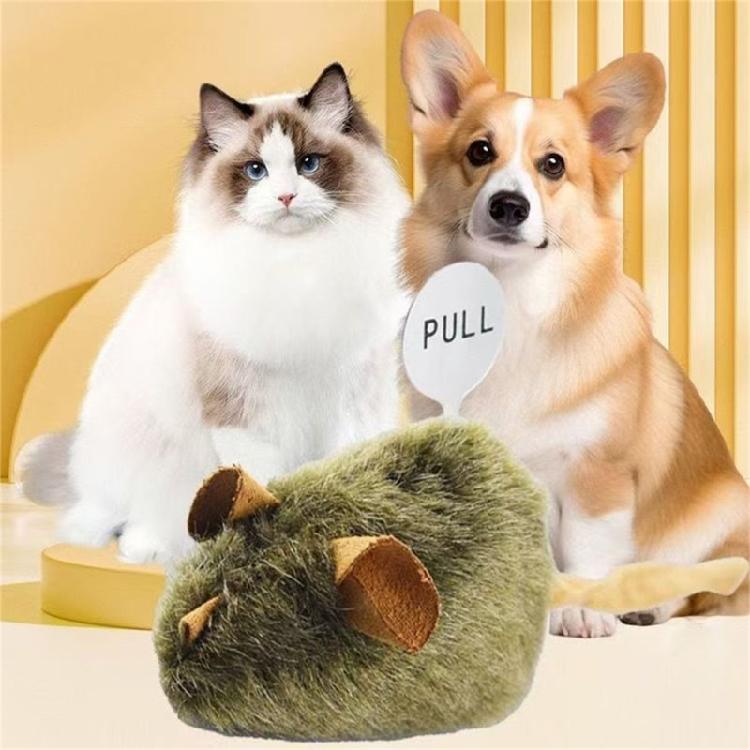Interactive Cats Toy Automatic Electronic Moving Mouse Cats Toy with Squeaky,Kitten Toy for Hunting Play Exercise
