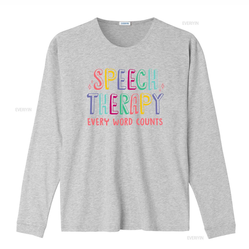Speech Therapy Every Word Counts SLP T Shirt for Language Pathologists Perfect Therapists vintage Washed designer clothes homme