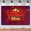 Talent Show Backdrop Banner Red Brick Wall Theme Background Decor for Boys Girls Performance Magic Shows Talent Party Bi