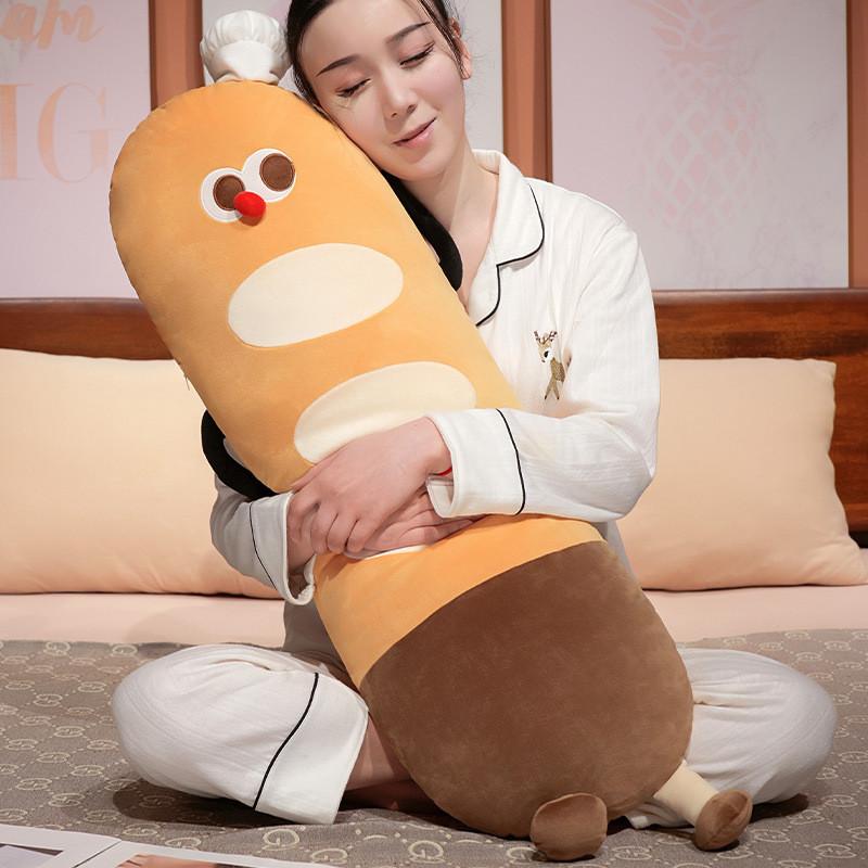 Cartoon Baguette French Plush Toy Cushion Polyester Filling Cozy Cushion Bedroom