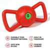 1pc, Dog Essential. Dual-Eared Squeaky Screaming Ball-Shaped Chew Toy, Squeaky Toy. Dental Cleaning Supply