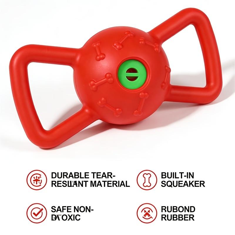 1pc, Dog Essential. Dual-Eared Squeaky Screaming Ball-Shaped Chew Toy, Squeaky Toy. Dental Cleaning Supply