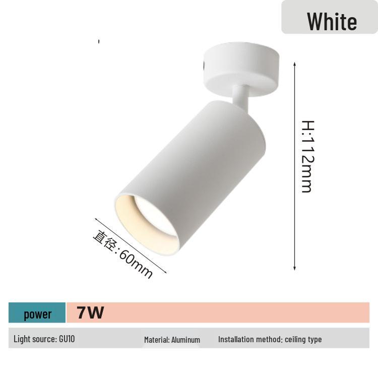 Nordic Rose Gold LED Track Spotlight, 7W Surface Mounted Ceiling and Background Wall Display Light.