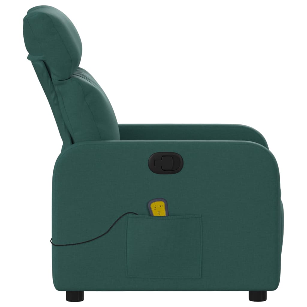 Massage Chair Dark Green Fabric