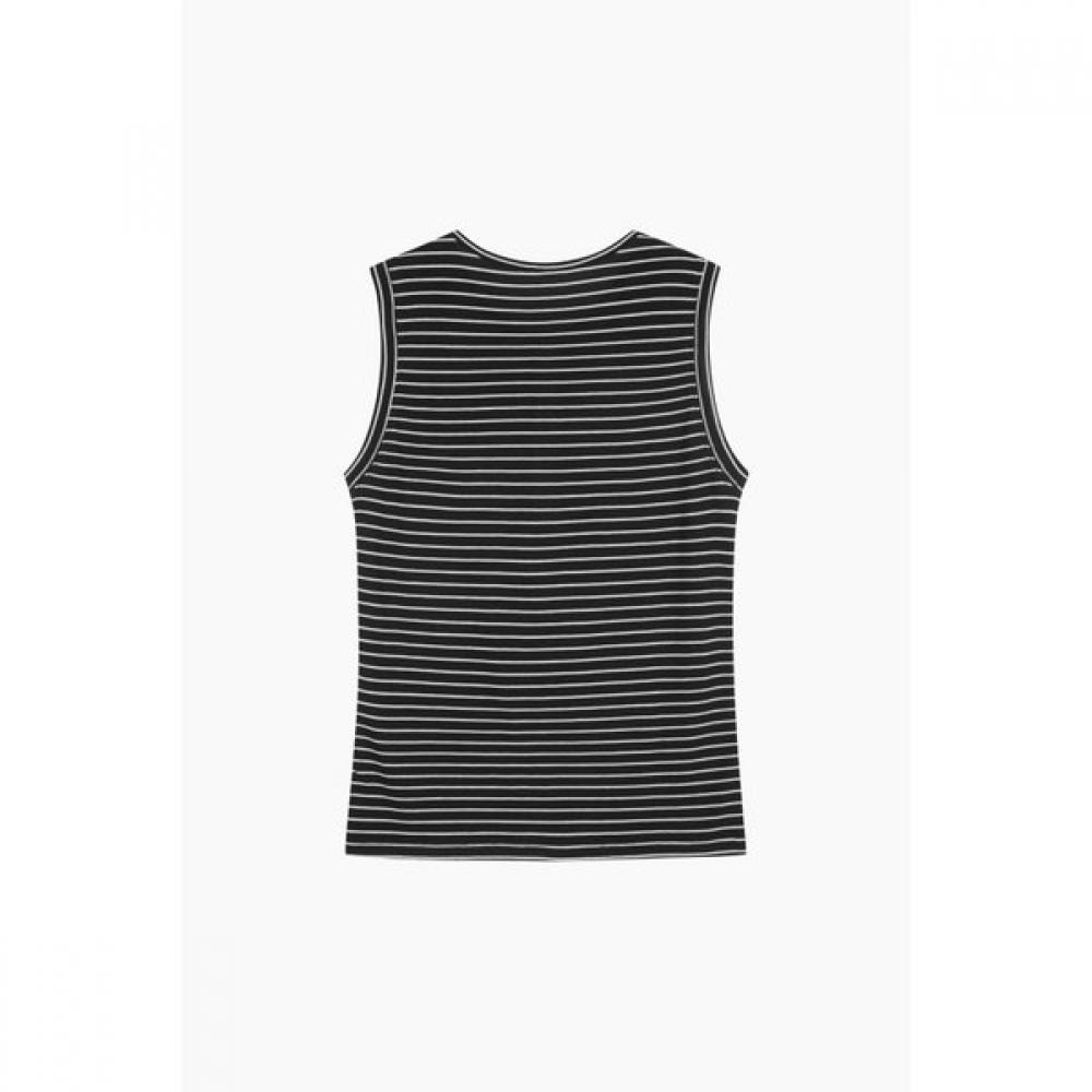 Benetton Half Button Stripe Sleeveless Bats94541