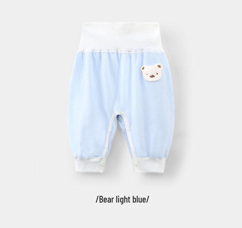 Youqi High Waist Belly Protection Children's Leggings - Open Crotch, Autumn/Spring Pants for Boys and Girls