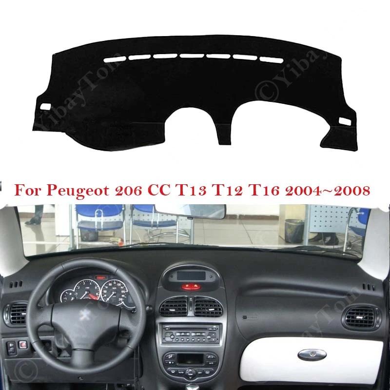 Armaturenbrett-Abdeckung für Peugeot 206 CC T13 T16 T12 2004–2008, Auto-Armaturenbrett-Matte, Teppich-Pad, Schutz, Schatten, Umhang, Sonnenschutz, 2007