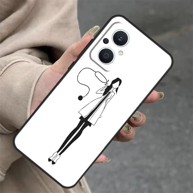 Cartoon Doctor Nurse Case For OPPO Reno 11 11F 10 Pro 4Z 5Z 8T 5 6 7 8 Lite OPPO Find X5 X6 Pro X2 X3 Lite Cover