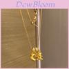 Simple Zircon Moon Bear Pendant Necklace For Girls Fashion Accessory Jewelry