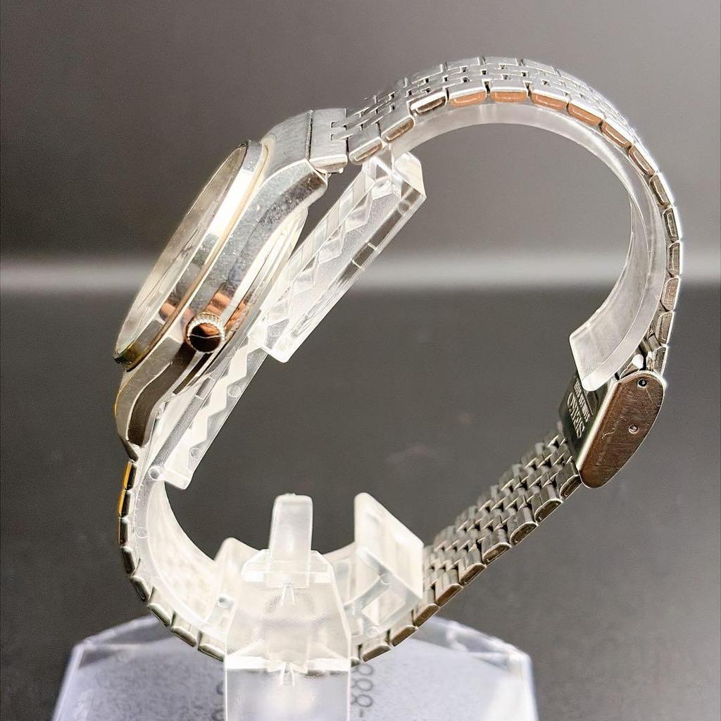 Used [Rare] Old Seiko Type II Day-Date Quartz Silver Men's Watch