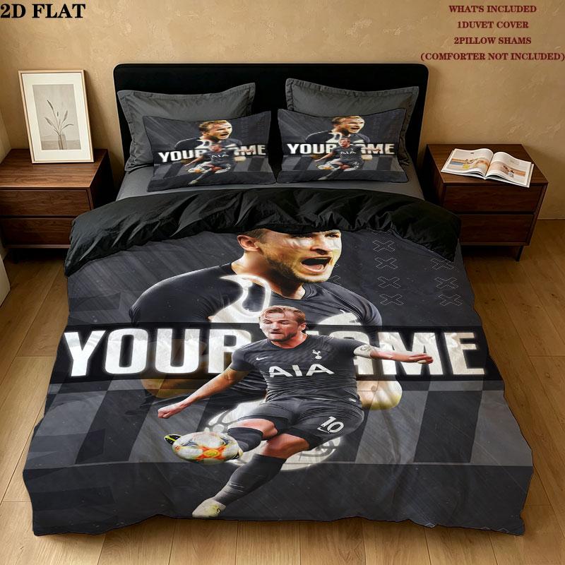 Custom Harry Kane Bedding Quilt Set Quilt Cover Pillowcase Home Decoration Birthday Gift (1 * duvet cover + 2 * pillowcase, without core)