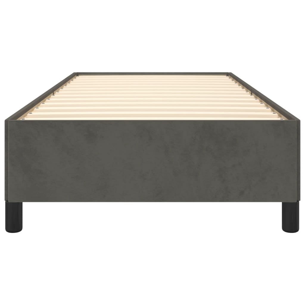 vidaXL Bettgestell ohne Matratze Dunkelgrau 80x200 cm Samt