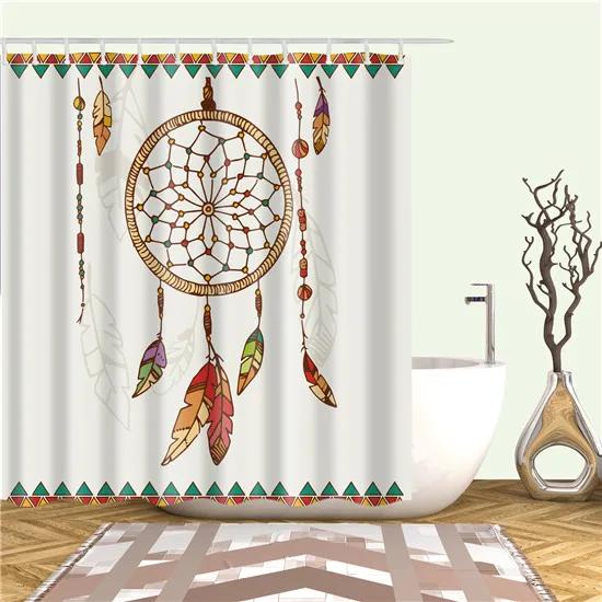 

African Style Portrait National Style Bathroom Shower Curtains Frabic Waterproof Polyester Bath Curtain With Hooks W60H190(CM)-1 Pcs