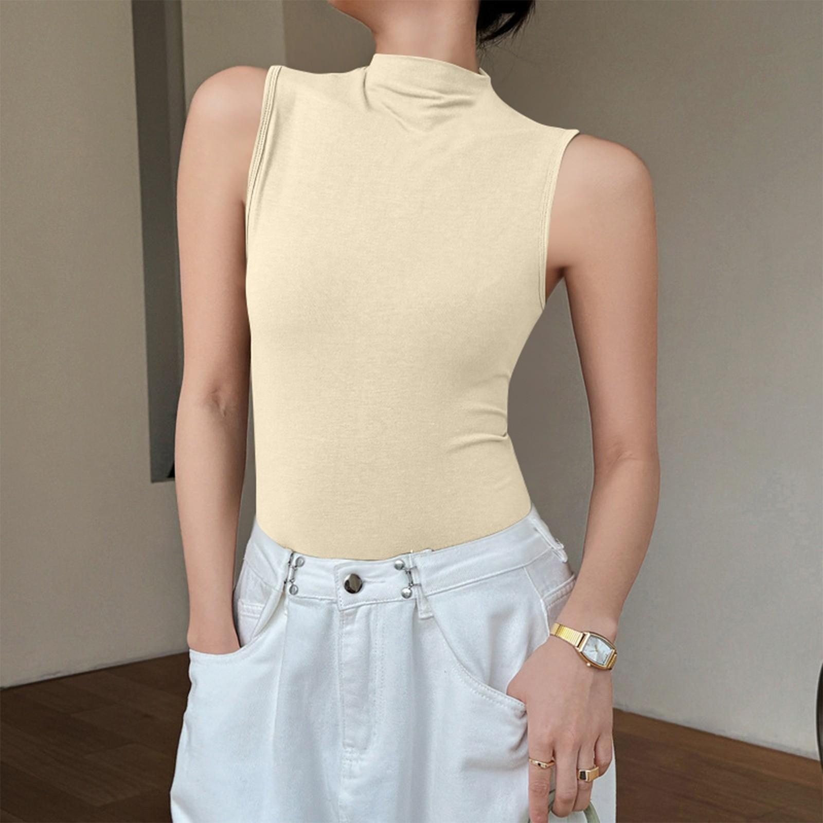 

Женский хлопковый жилет с коротким рукавом и безрукавкой XL бежевый