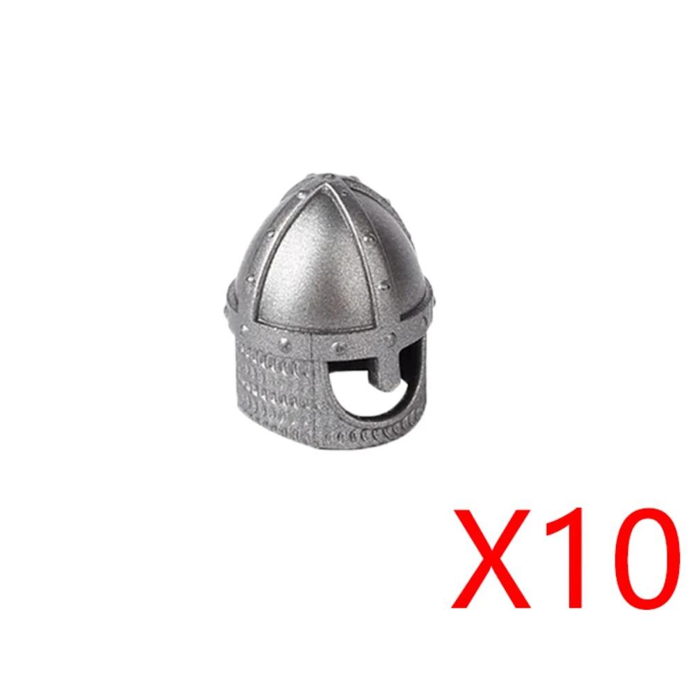 MOC Building Blocks Medieval Military Solider Figures Knights Weapons Accessories Helmet Sword Spear Bow Axe Mini Bricks Toys
