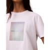 Calvin Klein Comfortable Soft Breathable Round Neck Short Sleeve T-Shirt Women tops Bright-White 47B821G-110