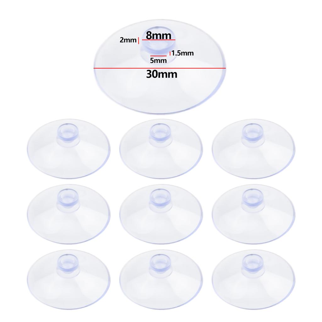 10PCS Transparent Suction Cups for Hanging Wall Hooks On For Kitchen and Bathroom Glass Casements with Removable Feature