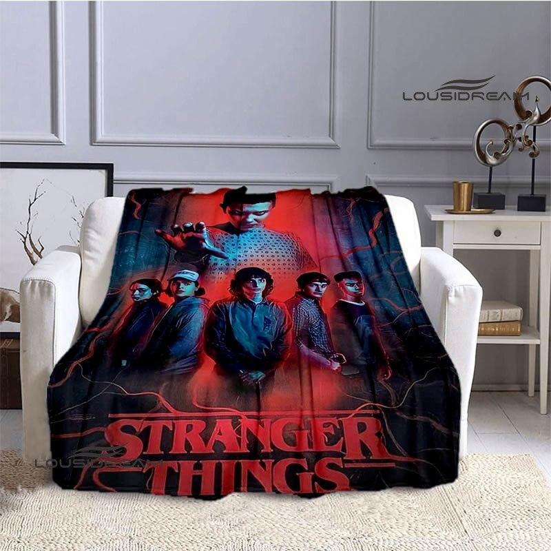 Stranger Things Klassieke Print Deken Dunne Deken Flanel Zacht en Comfortabel Huis Reisdeken Verjaardagscadeau Beddeken