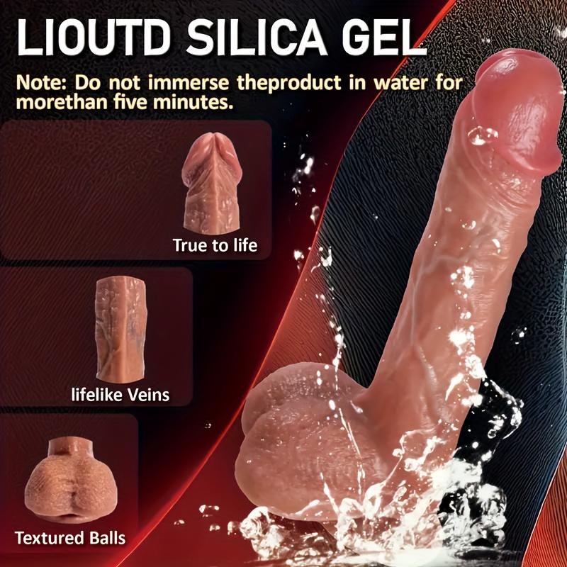 9 inch 4-in-1 Vibrator,10 Vibration Modes,Extendable & 360° Rotatable,Slow Heating Remote Control,Liquid Silicone,Sex Toy,Tease Toy,Gift,Parody Prop