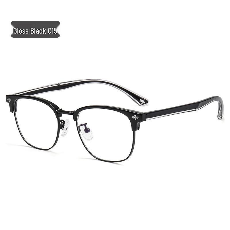 Japanese & Korean Retro Prescription Eyeglass Frames for Men & Women - Trendy Literary Style with Plain or Custom Lenses