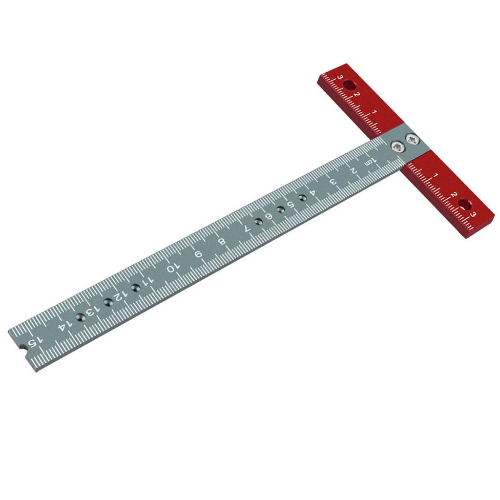 T Square Ruler Aluminium Alloy Metal Woodworking Drawing Crafting Drafting Tool with Scale for Archi