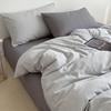 Soft Mixed Cotton Plaid 3-Piece Dorm Set: Includes Comfortable Bed Sheet, Skirt, and Duvet Cover