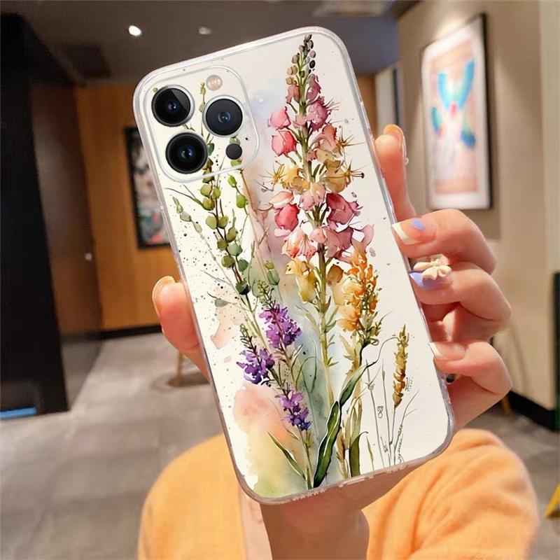 

Phone Case For iphone 17ProMax Air 16 15 14 13 Pro Max 15 16 Pro 15Plus Flower Art Aesthetic iphone 13
