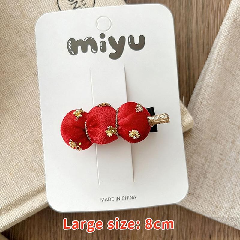 

1/2Pcs Creative Sequin Candied Hawthorn Hair Clips Hair Ties Children Headwear Exquisite Girls Hair Accessories New Year Gift A8
