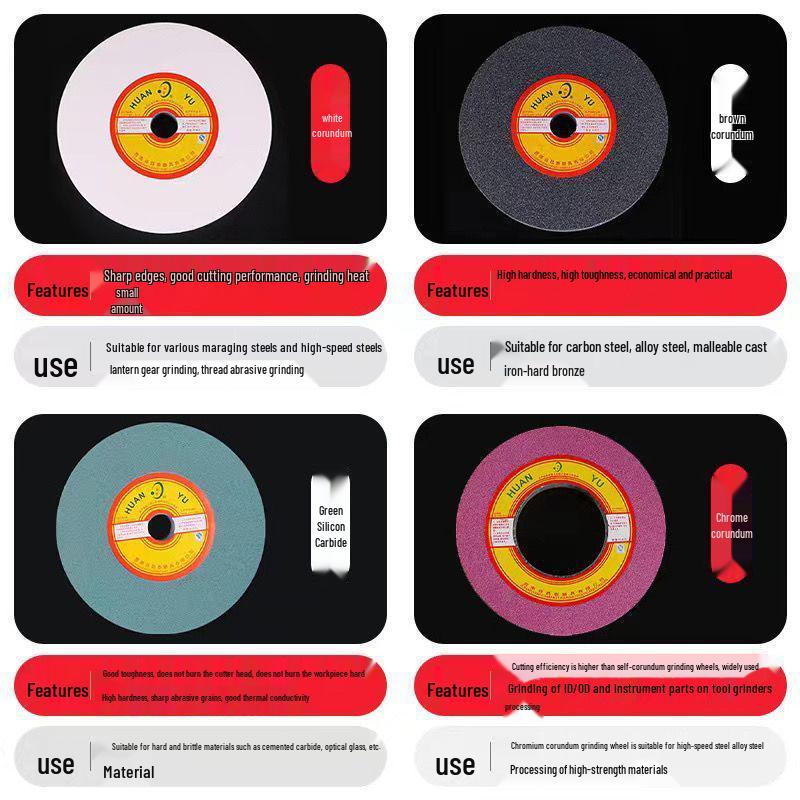 Brown-White Corundum & Green Silicon Carbide Jade Grinding Machine with Flat Ceramic Wheel for Steel and Ice Blade Parts