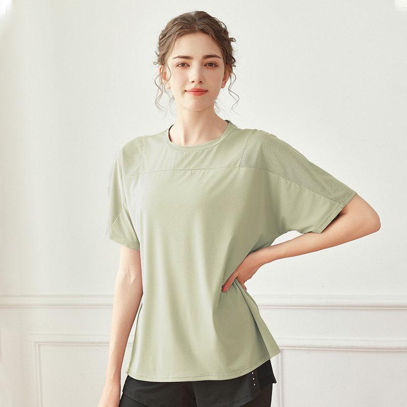 

Women s Loose Mesh Short Sleeve Yoga T-shirt - Breathable, Quick Dry, Plus Size Fitness Top for Summer 2XL (Recommended 135-150 lbs)