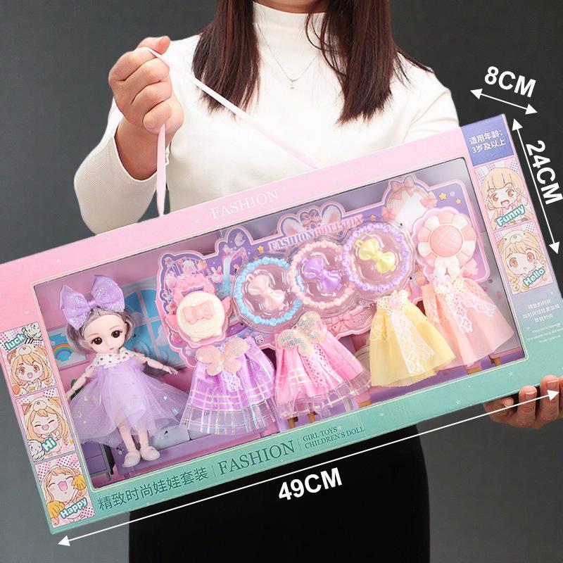 Princess Doll Gift Box Set: Dress-Up Barbie Doll Toys for Girls