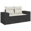 VidaXL Salon de jardin 8 pcs avec coussins noir résine tressée 3326757