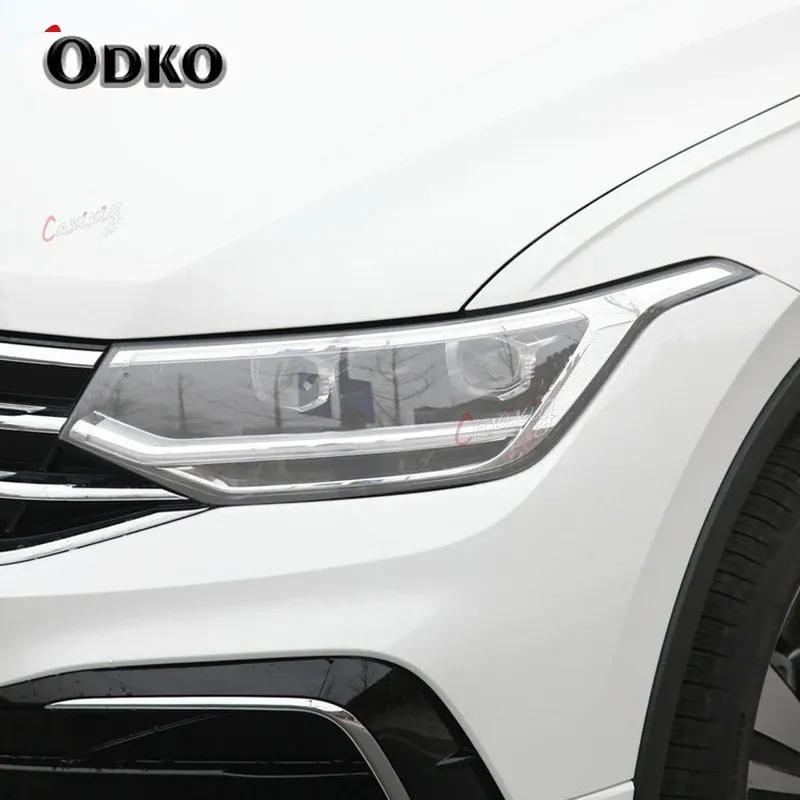 Car Headlight Protective Film Headlamp Transparent Black TPU Sticker For Volkswagen VW Tiguan 2017 2018 Accessories