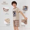 YEEHOO Boys' Modal Breathable Short Sleeve Pajama Set
