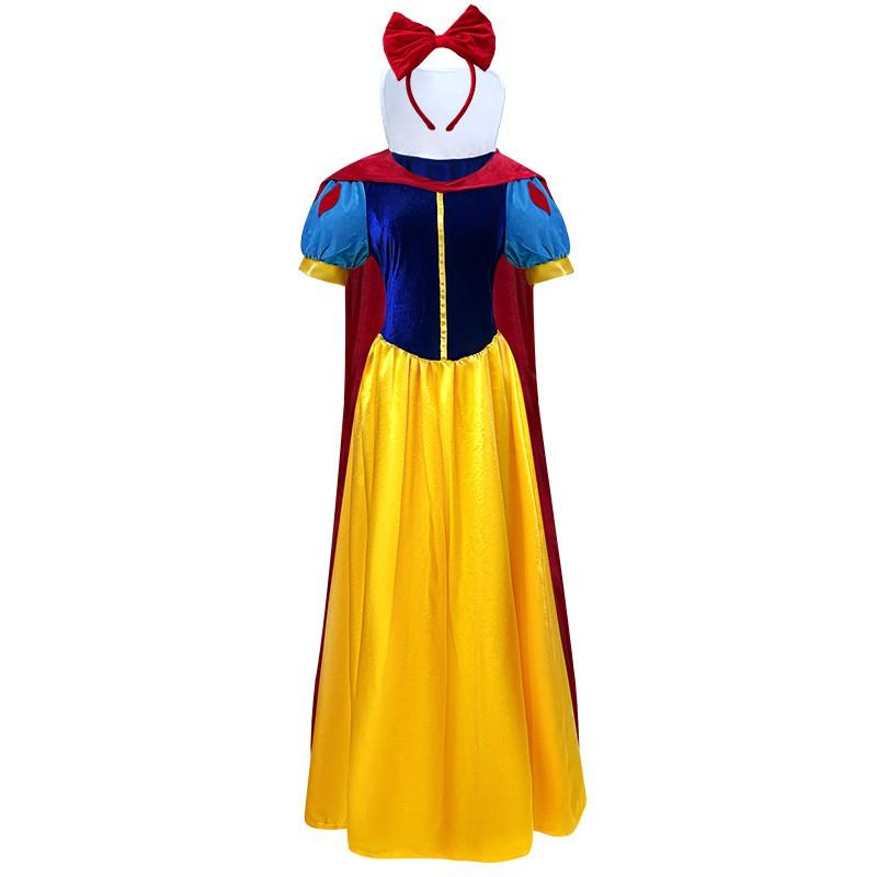 Plus Size Halloween Cosplay Costume Adult Snow White Dress Fairy Tale Stage Performance Outfit S-4XL