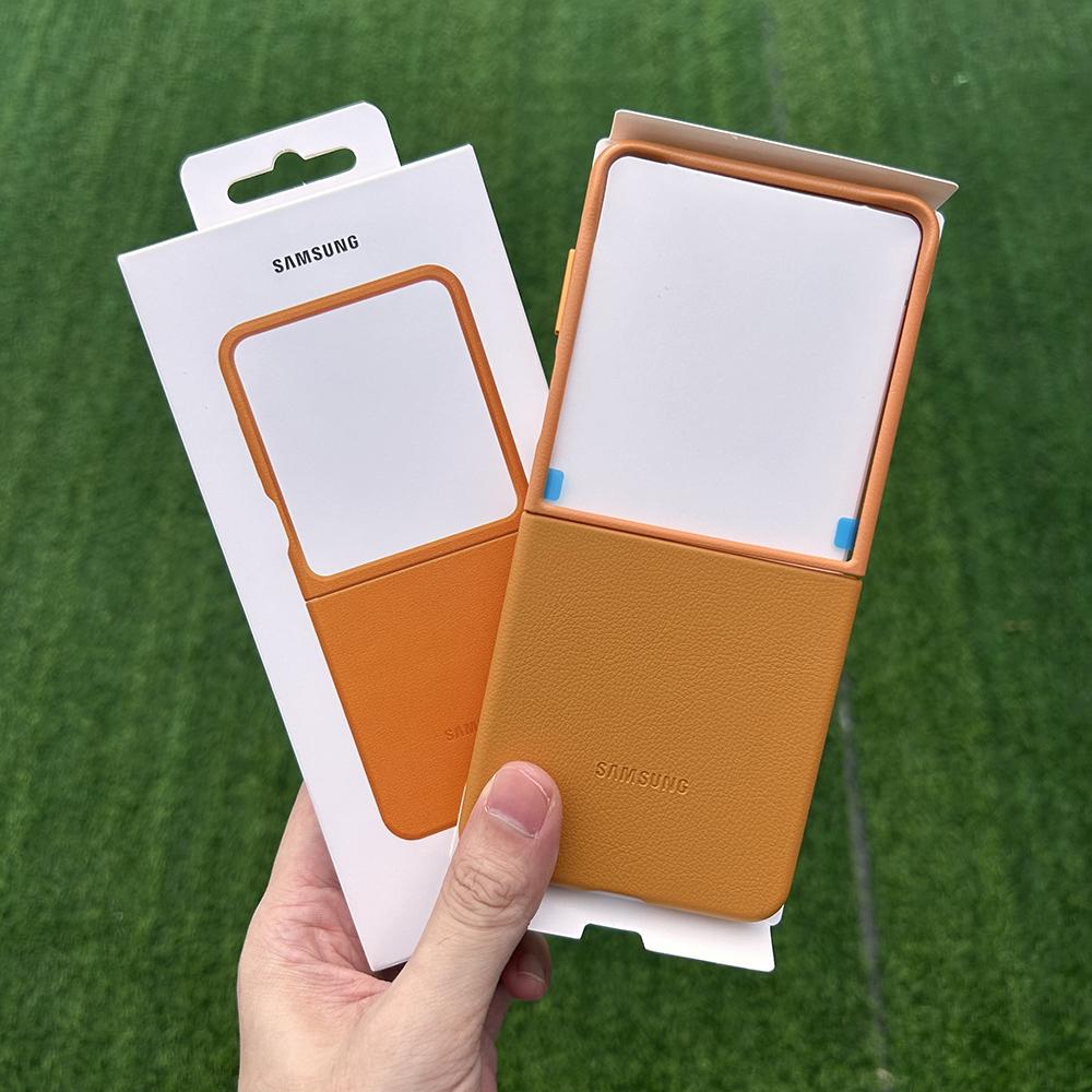 Original Samsung Galaxy Z Flip7 Kindsuit Case Vegan Leather Case Cover For Galaxy Z Flip 7 Protective Case