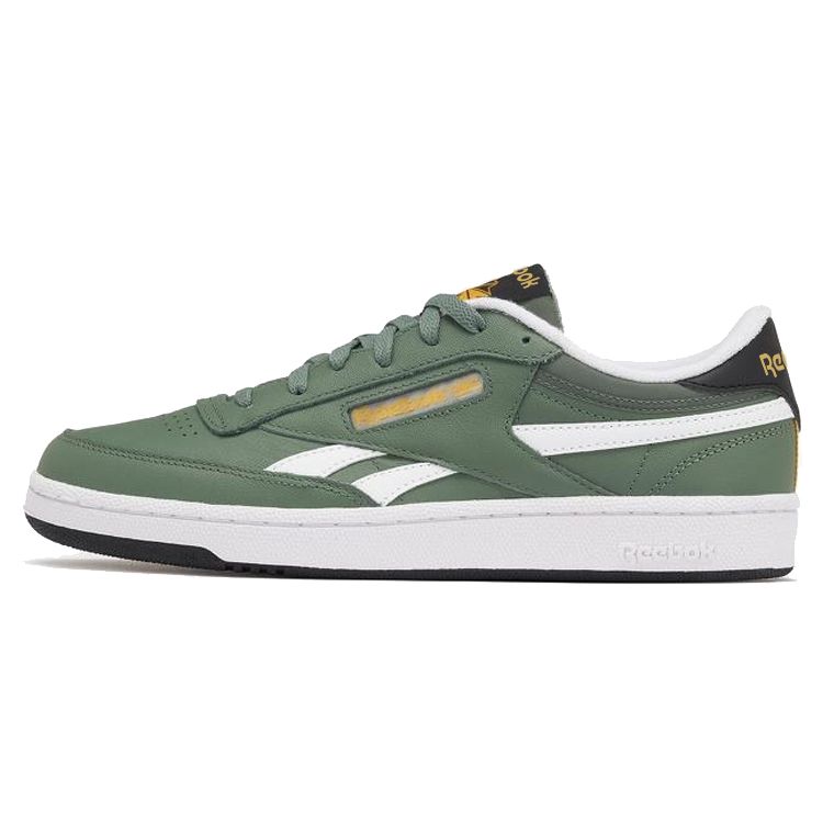 Reebok Club C Retro Color Block Cushioning Durable Low-Top Sneakers Unisex Sneakers Green White 100075032