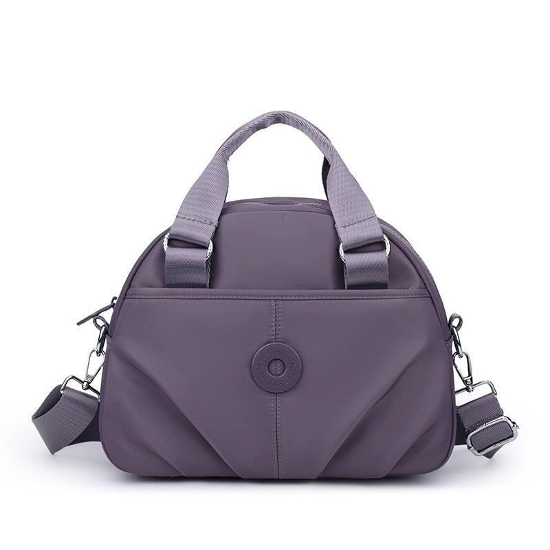 Women's Wrinkled Bag Solid Color Handbag Middle-aged Mother Bag Large Capacity Shoulder Crossbody Bag