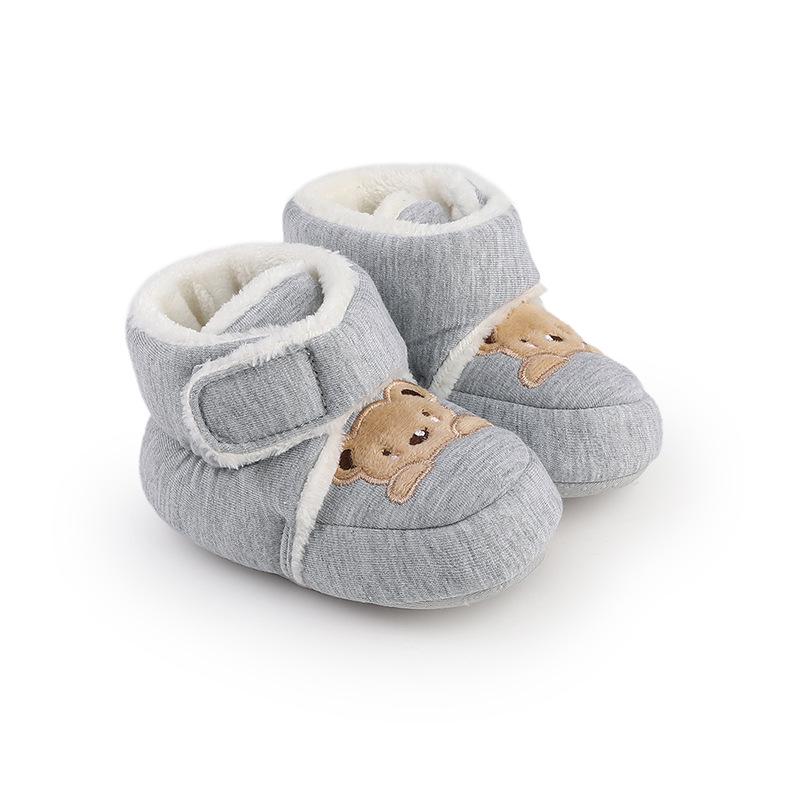 Winter Baby Walker Shoes 0-1 Year Old - Cartoon Warm Velvet Shoes for Boys and Girls