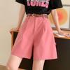 Women's Cotton-Linen Work Shorts, Summer 2026 New High-Waisted A-Line Wide-Leg Shorts