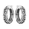 Vintage Floral Vine Hoop Earrings Trendy Botanical Plant Design Fashion Jewelry For Women