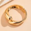 Luxury Trendy Gold Color Heavy Metal Bangles for Women Exaggerated Punk Irregular Geometric Bracelet Party Banquet Jewelry New