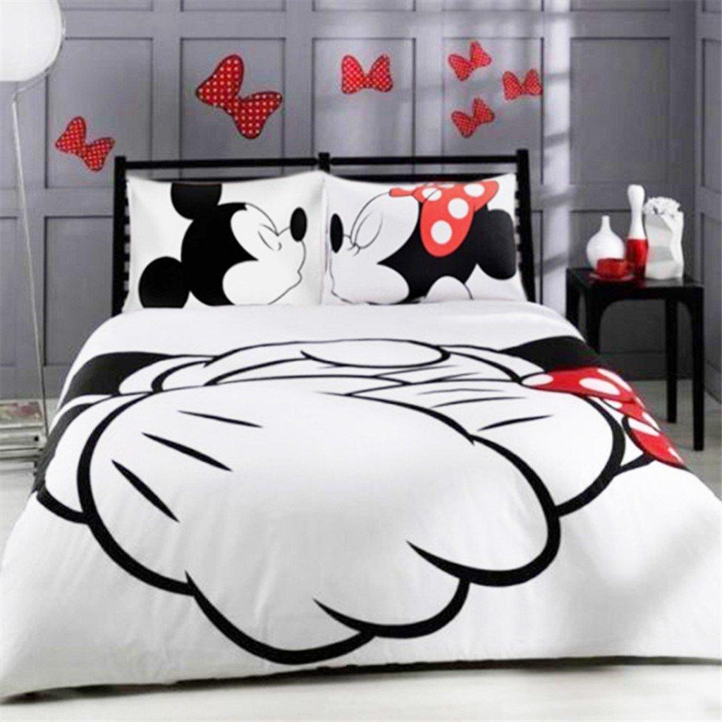 Minnie And Mickey Bedding Three-Piece Quilt Cover