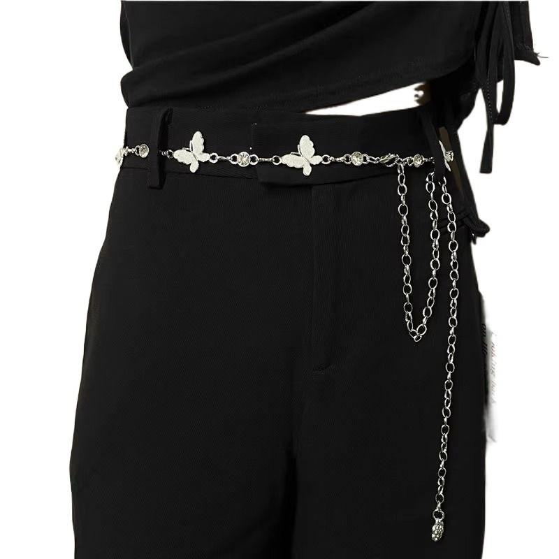 Stylish Metal Waist Belt With Butterfly Design Beautiful Decorative Chain For Dresses