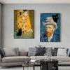 Van Gogh Black Cat Sunflowers Funny Art Matisse Monet Canvas Painting Posters And Prints Wall Pictures For Living Room Decor